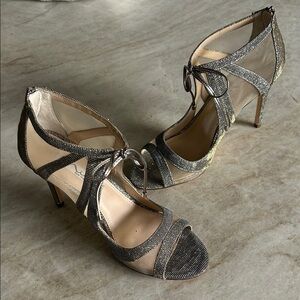 Nina Metallic Silver and Gold Heels